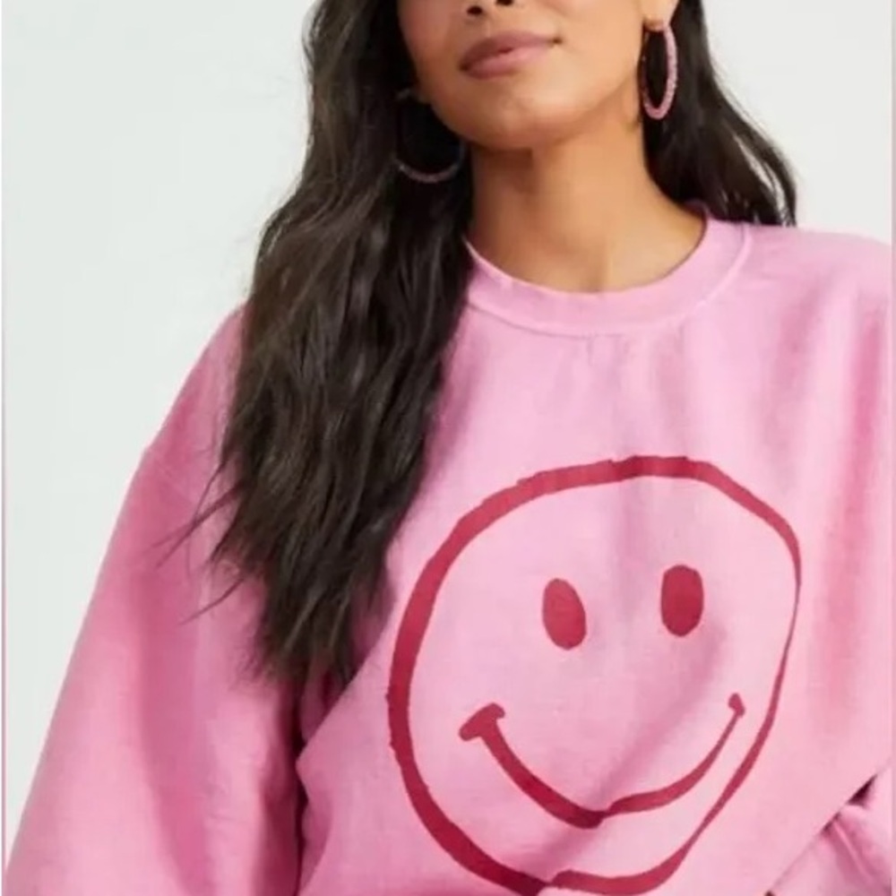 Altar'd State Rose Smiley Sweatshirt